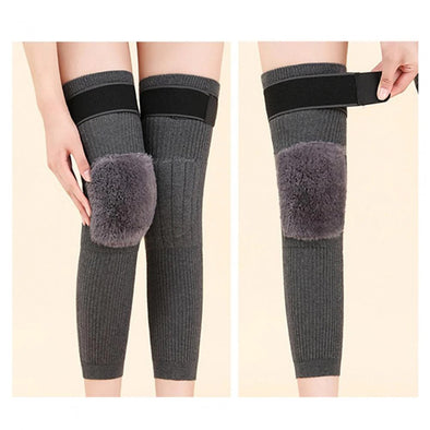 2 PCS Non-Slip Cashmere Wool Knee Pads Brace Leg Warmer