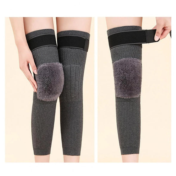 2 PCS Non-Slip Cashmere Wool Knee Pads Brace Leg Warmer